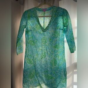 Lilly Pulitzer Blue and Green Let’s get Cracking dress.